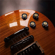 20Pcs Volume Tone Speed Control Knobs for LP Style Bass Electric Guitar Parts, Transparent Golden