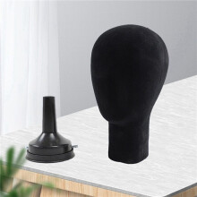 5X Flocking Foam Mannequin Model Photography Props Adult Mannequin Mold Wigs Glasses Hat Display Holder Black