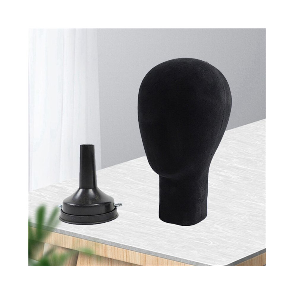Bobotron 5X Flocking Foam Mannequin Model Photography Props Adult Mannequin Mold Wigs Glasses Hat Display Holder Black