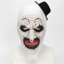 6X Halloween Terrifier Mask Killer Clown Mask Scary Joker Costume Halloween Horror Creepy Mask for Adult Men Women