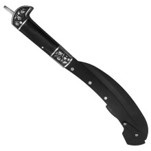 2X Black Folding Sickle with Stainless Steel Blade & Scabbard Suitable for Agricultural Mowing