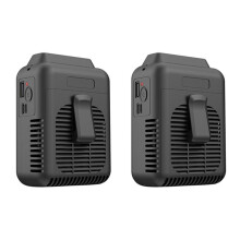2X Wiederaufladbarer Taillen Clip Lüfter, Tragbarer Riemen Lüfter, Batterie Betriebener Hals Lüfter, Einstellbarer Luft Auslass, Lüfter für Den