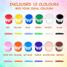 140 PCS Acrylic Paint Set,12 Colors Acrylic Paint Strips for Kids&Adults Paint,Perfect for Home Birthday Classroom