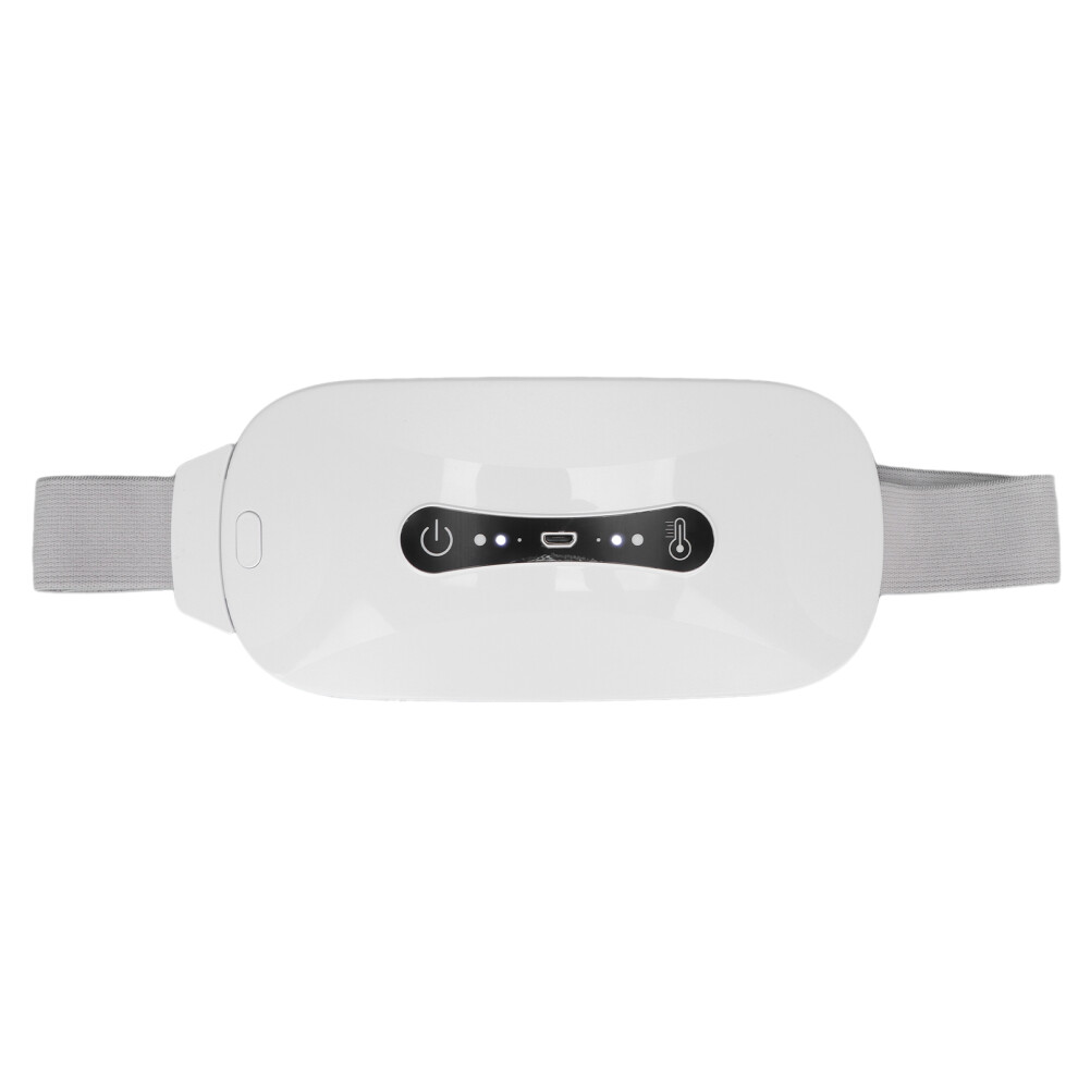 Electric Heating Pad for Menstrual Pain, 3 Heat Levels, 1800mAh Lithium Battery, Adjustable Waist Belt, White