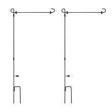 2X Garden Flag Stand Garden Flag Pole Holder with Garden Flag Stopper Anti-Wind Clip for Outdoor Decorative Yard Flag