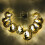 Gold Moon and Star LED String Lights, Warm White, Battery 7