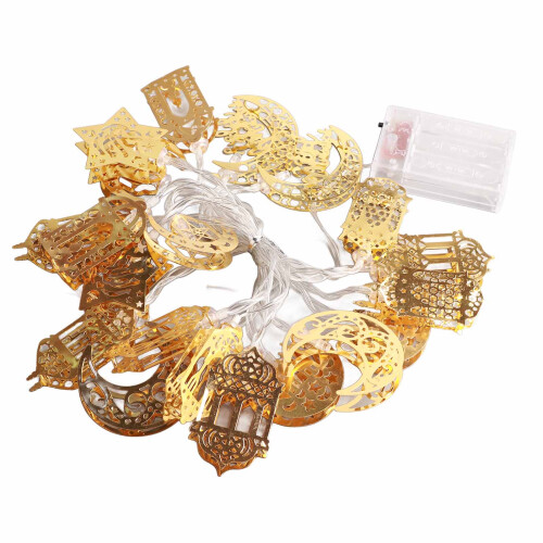 Ramadan Eid String Lights 10/20 LED Battery Operated Moon Star Lamp Gold 1