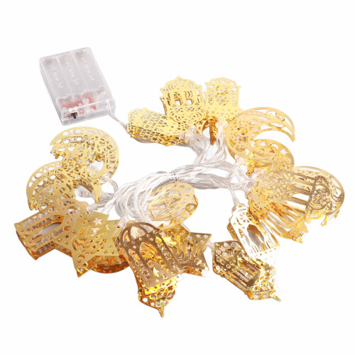 Ramadan Eid String Lights 10/20 LED Battery Operated Moon Star Lamp Gold 2