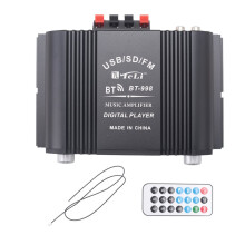 5.0 Wzmacniacz Audio HIFI 4-KanałOwy Cyfrowy Wzmacniacz DźWięKu do Domowych SystemóW Audio, SamochodóW, Karaoke ObsłUguje USB AUX