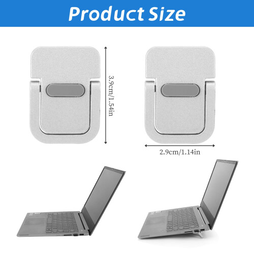 Laptop Stand and Keyboard Riser with Ergonomic Typing Angle, Adjustable Height, Foldable Design for Desk 1
