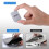 Laptop Stand and Keyboard Riser with Ergonomic Typing Angle, Adjustable Height, Foldable Design for Desk 3