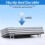 Laptop Stand and Keyboard Riser with Ergonomic Typing Angle, Adjustable Height, Foldable Design for Desk 5