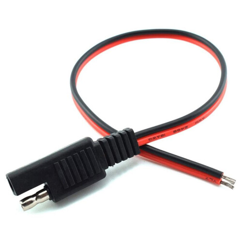 8 Pcs 18AWG SAE Extension Cable 2-Pin SAE Quick Connector Disconnect Plug 10A Solar Battery Panel SAE Plug Wire 1Ft/30cm 2