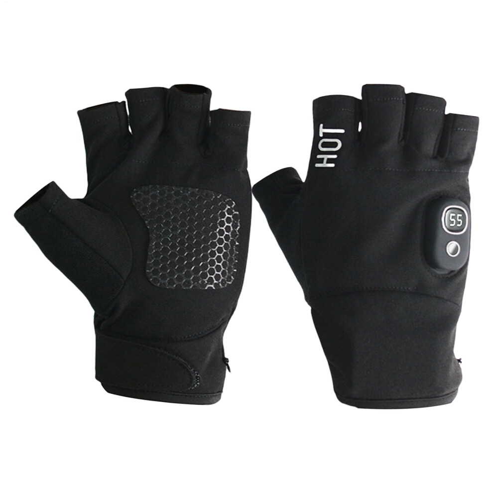 Heated Work Gloves Fingerless Design Usb Powered Heating 3 Level Temperature Control For Hunting Skiing Snowboarding 9092120160628