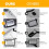 4X Rechargeable Magnifying Glass with Light 20LEDs, Handheld Rectangular Page Lighted Magnifier, 3 Brightness Modes 4