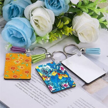 180Pieces Sublimation Keychain Blanks Rectangle Heat Transfer Blanks with Key Rings  Blank for Sublimation DIY