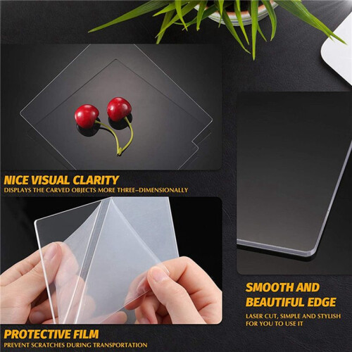 Acrylic Sheet Clear Cast for LED Light Base Table Signs DIY Display Projects  LEDLights for Projects 18 Pieces