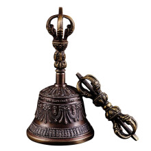 16cm Tibetan Meditation Bell and Dorje Set for Buddhist Prayer, Desk or Shelf Decoration