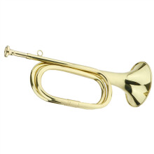 Brass Bugle Cavalry Trumpet for Beginners with Durable Brass Construction and Classic Style
