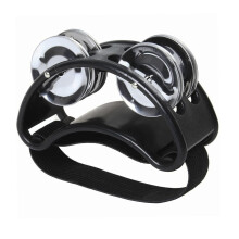 Foot Tambourine with Stainless Steel Jingles, Hands Percussion Accessory for Guitar and Drums, Black