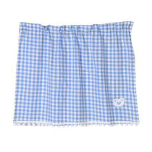 Car Sunshade Curtain with Suction Cups, Checkered Teddy Bear Design, Cotton Fabric for Privacy and Sun Protection
