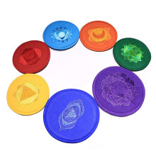 Tibetan and Crystal Singing Bowl Cushion Set 16CM Hand Embroidered Non‑Slip Mat for Yoga Meditation