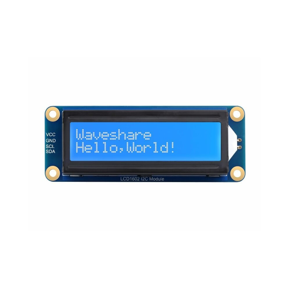 I2c Lcd 1602 Display 16X2 Backlight Screen For Arduino And Raspberry Pi, Easy I2c Connection Blue 9073542762836