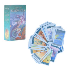 78 Stück Kupferplatte Papier Meerjungfrau Tarotkarten für Wahrsagung & Spiel