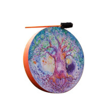 10 Inch Handmade Shamanic Frame Drum with Love Tree Design for Warm Tone and Music Lovers