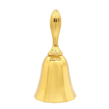 Brass Hand Bell 4 Inch with Clear Ringing Tone for Wedding, School, Church and Service