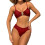 Dames 2-delige bikiniset met schelpuitsnijding, hoge-Claret M 1