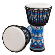 African Djembe Drum 8 or 10 Inch Hand Drum with Colorful Art Patterns for Clear Rhythmic Tones
