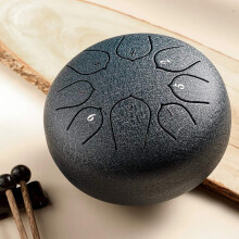 Steel Tongue Drum 6 Inch 8 Notes Navy Blue Hand Pan Drum with Travel Bag