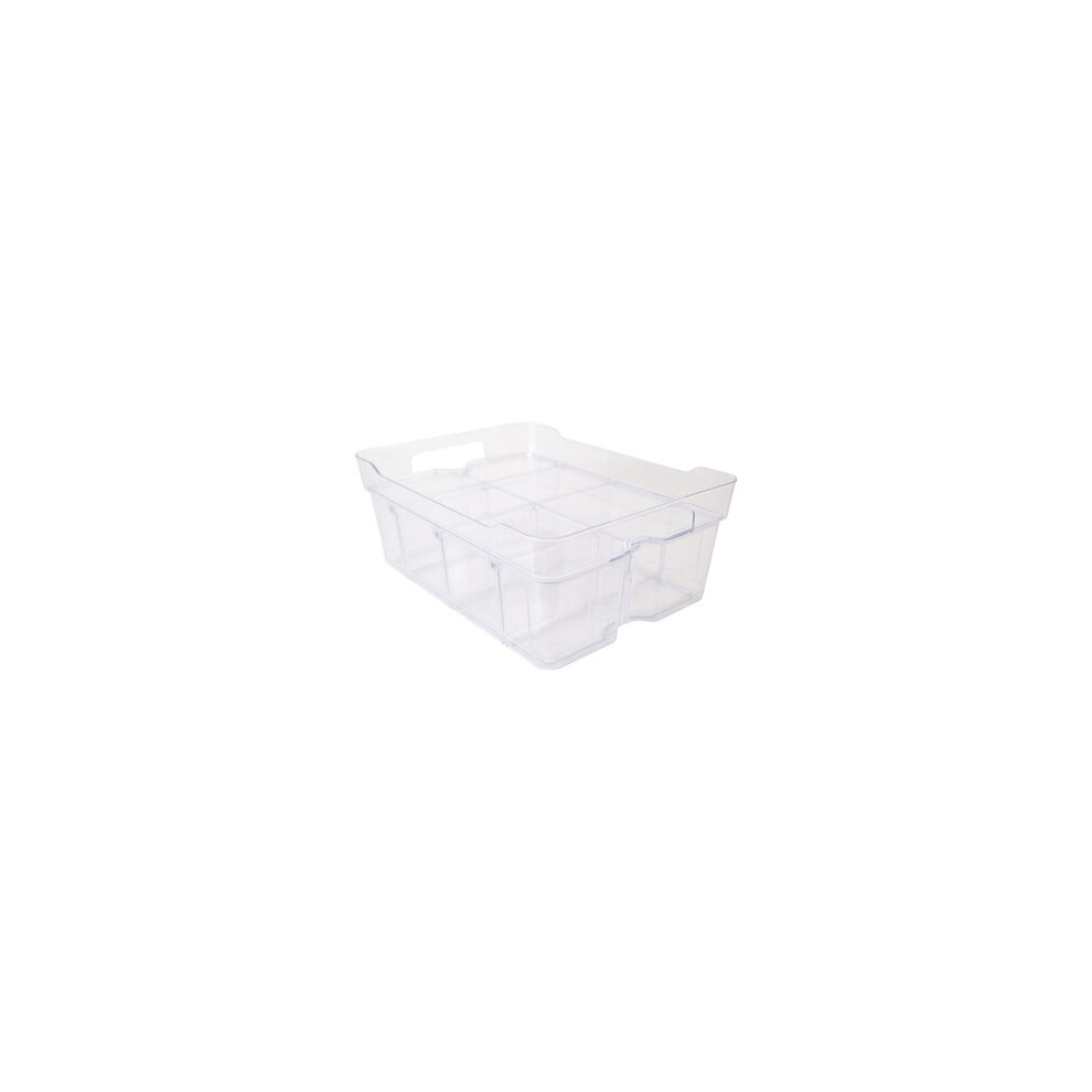 Strata Organise Me Clear Plastic Storage Basket - Medium