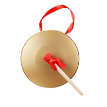 15cm Chinese Gong Percussion Instrument for Home Office Celebration, Traditional Brass Design