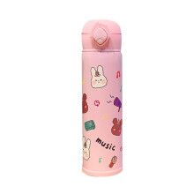 Gourde pratique et polyvalente, mug isotherme en acier inoxydable avec motifs d'anime mignons, idéal pour les activités de plein air, les voyages,