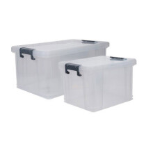 Strata StackMaster Clear Plastic Storage Box Set - 35L + 70L