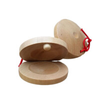 Wooden Castanets for Adults 2 Piece Set Musical Instrument Pair for Performance and Practice