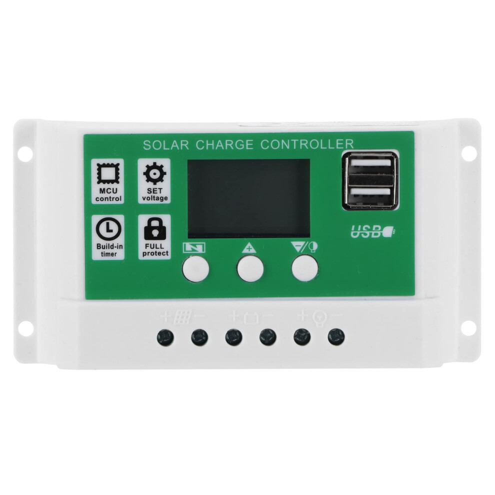 Solar Charge Controller 10A 12V 24V Pwm With Smart Lcd Display Adjustable Charging Parameters For Off Grid System 9310869691280