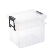 Strata Two Tier StackMaster Clear Plastic Storage Box - 35L with 10L Top Box