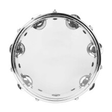 8 Inch Double Row Tambourine with SelfTuning Design for Church and Adult Performance White