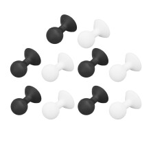 10 Stück Gummi-Unterlegscheiben TürstützeStopper für Frontlader Wascher Schwarz & Weiß