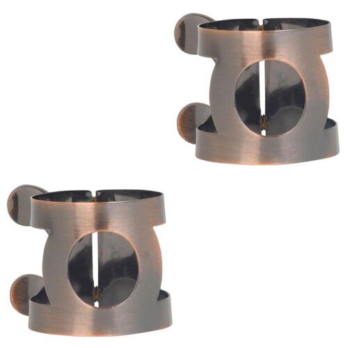 2pcs Brass Clarinet Ligature Clip Set for Secure Reed Placement and Quick Changes