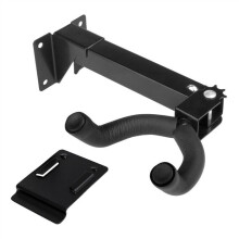 3 Pcs Adjustable Swivel Guitar Wall Mount Hanger with Protective Padded Cradle for Acoustic, Bass, Ukulele, Violin