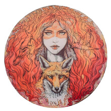 Wood Frame Shaman Drum Vegan Drumhead Clear Resonant Tone for Meditation and Spiritual Music