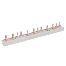 4P Circuit Breaker Bus Bar Terminal Block 12 Channels Red Copper 63A