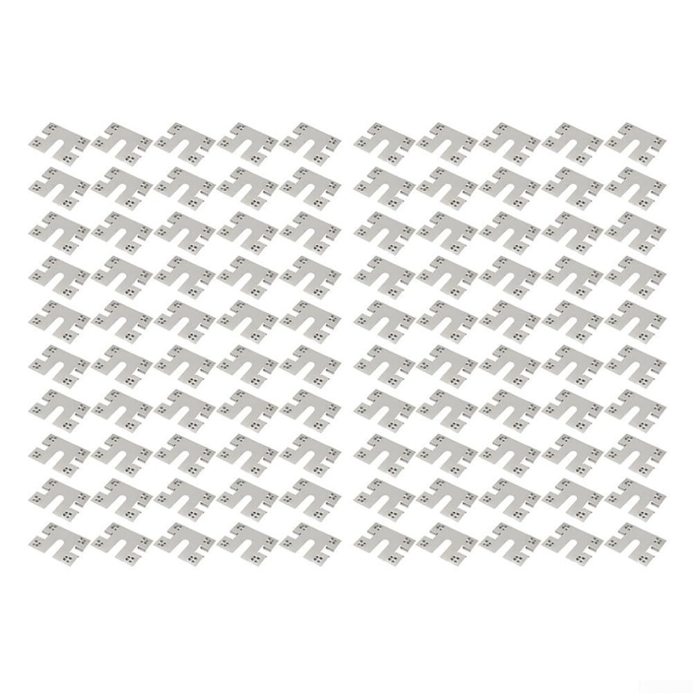 100Pcs Stainless Steel Solar Panel Grounding Clips With Spacer For Pv Bracket Cshaped Rails 9455672105460
