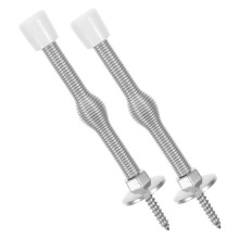 2pcs Heavy Duty Spring Door Stopper for Wall Protection and Pets, Durable Metal Door Bumper for Home Use