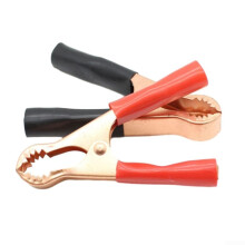 30A Copper Plated Battery Clips with Secure Spring Grip for Car, Solar Panel and Electric Fence (2PCS)