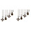 8Pcs Ceiling Fan Pull Chain Set,Bulb and Fan Pattern Pull Chain Extension Fan Pull Chain Pendant 12 Inch (Red Bronze) 1
